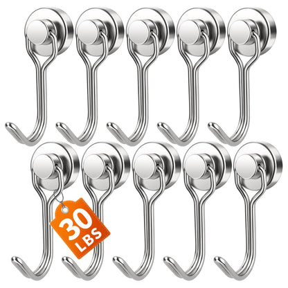 FINDMAG Magnetic Hooks for Cruise Cabins, 6 Pack 30 LB+ Magnet Hooks