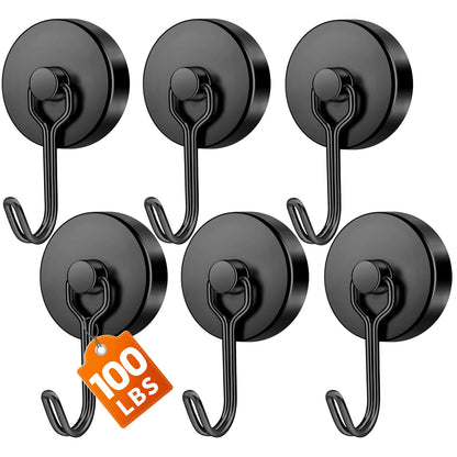FINDMAG Magnetic Hooks for Cruise Cabins, 6 Pack 30 LB+ Magnet Hooks