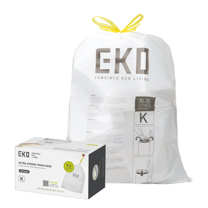 EKO 20 Gallon Extra-Strong XL Tall Kitchen Trash Bags, Code G, 110 ct