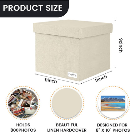 Photo Storage Box 8x10, Decorative Photo Storage Containers With Lid