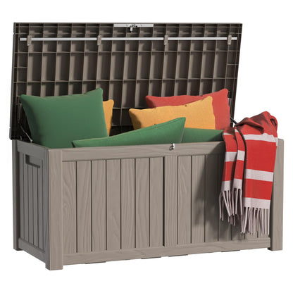 EasyUp 50 Gallon Outdoor Storage Box Waterproof Lockable Deck Boxes