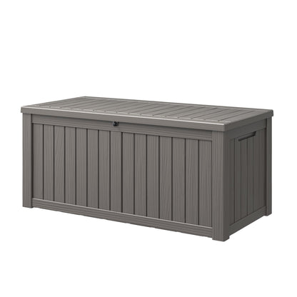 NUNU LAB 35 Gal Outdoor Storage Box Waterproof Lockable,Deck Box,Black