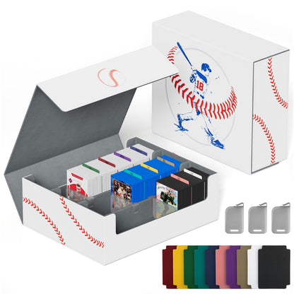 UAONO Trading Card Storage Box Holds 2400+ Cards, Bulk Card Storage