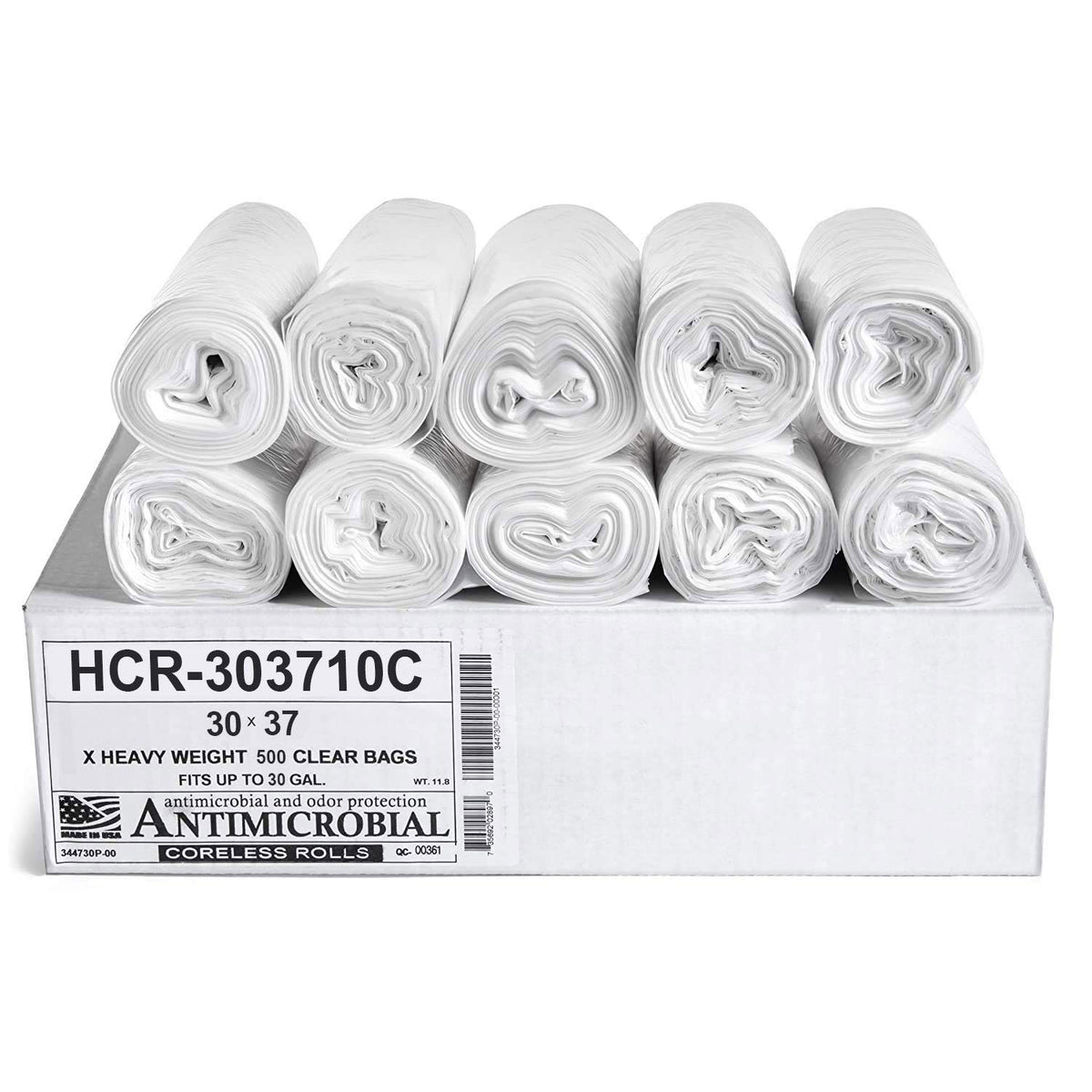 Aluf Plastics 60 Gal Black Trash Bags, 22 Micron (EQ.), 38" x 60" (150 Pk)