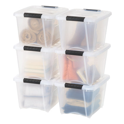 IRIS USA 4-Pack 72 Quart Storage Bins with Lids, Clear