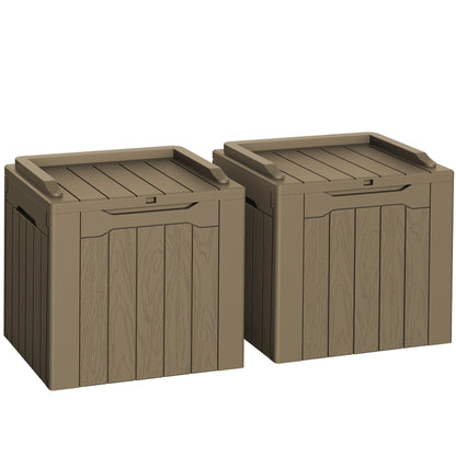 Flamaker Outdoor Storage Box 80 Gallon Resin Waterproof Deck Box