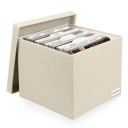 Photo Storage Box 8x10, Decorative Photo Storage Containers With Lid