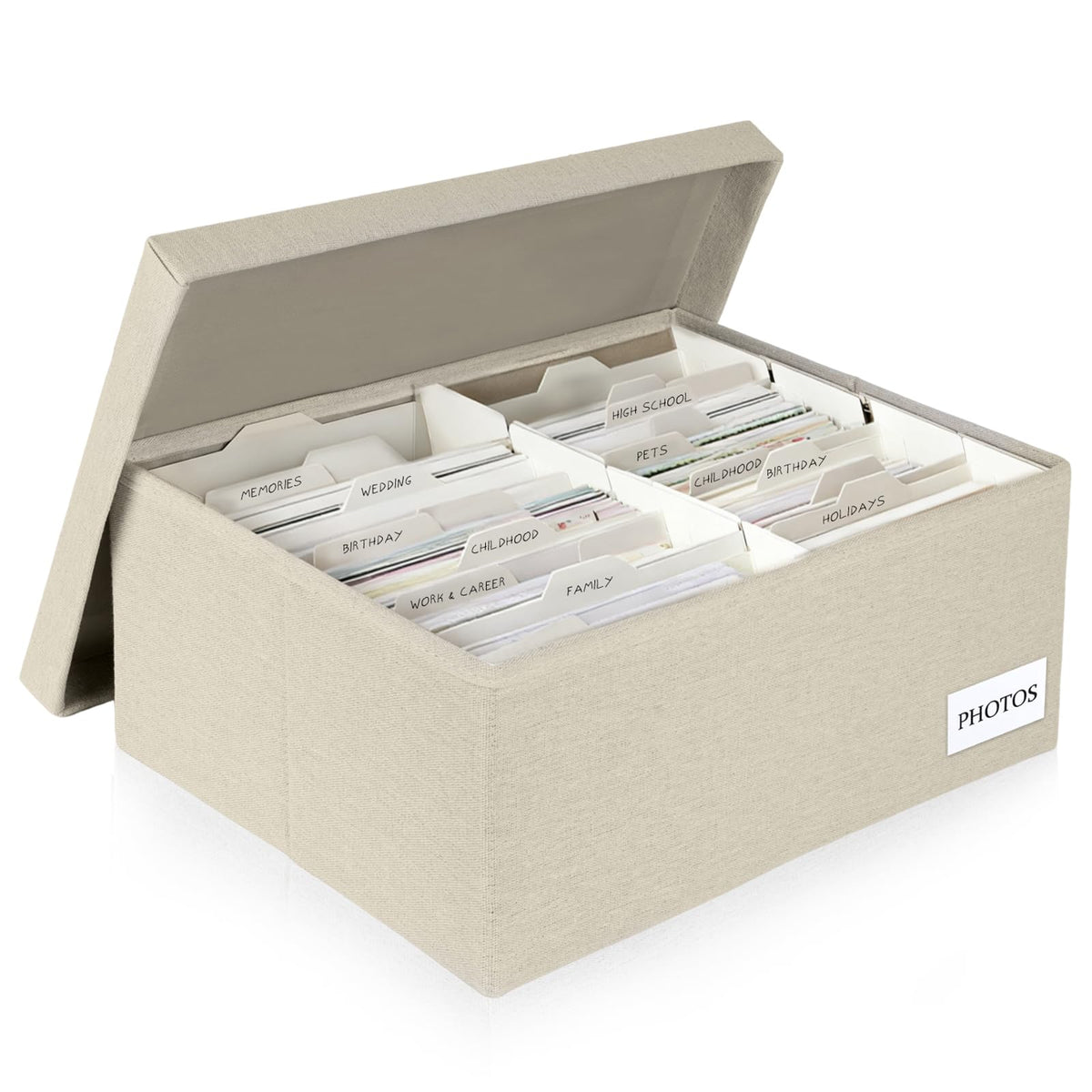 Photo Storage Box 8x10, Decorative Photo Storage Containers With Lid