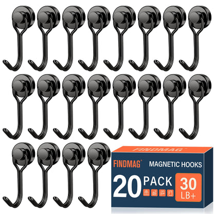 FINDMAG Magnetic Hooks for Cruise Cabins, 6 Pack 30 LB+ Magnet Hooks