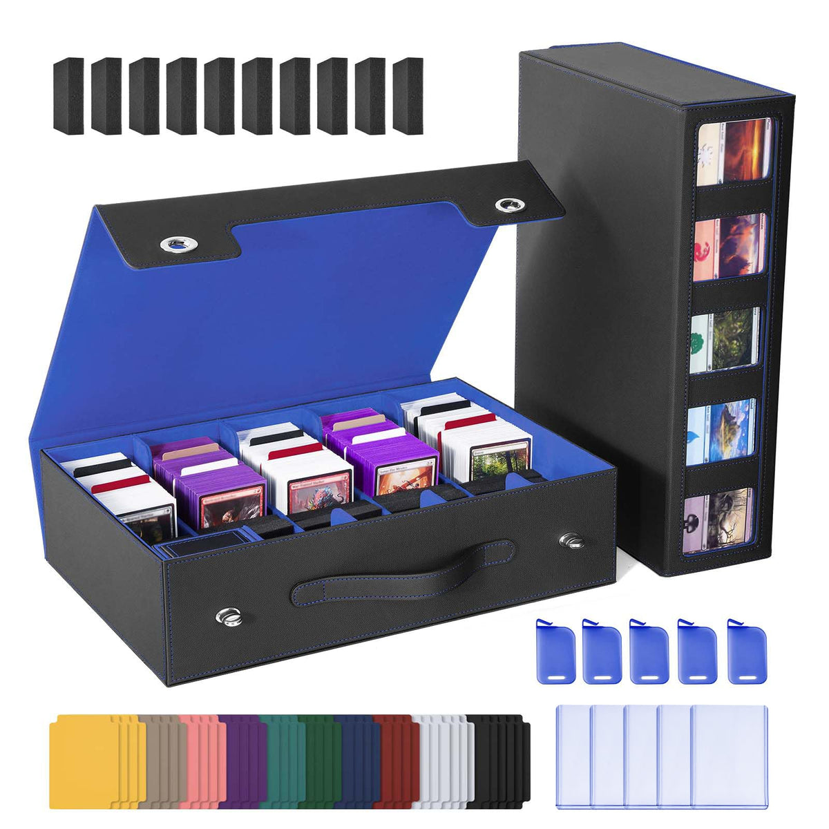 UAONO Trading Card Storage Box Holds 2400+ Cards, Bulk Card Storage