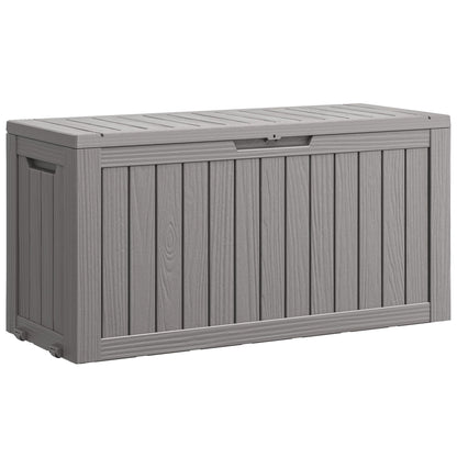 Outdoor Storage Waterproof Deck Box for Patio (45 Gallon, Grey)