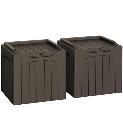 Flamaker Outdoor Storage Box 80 Gallon Resin Waterproof Deck Box