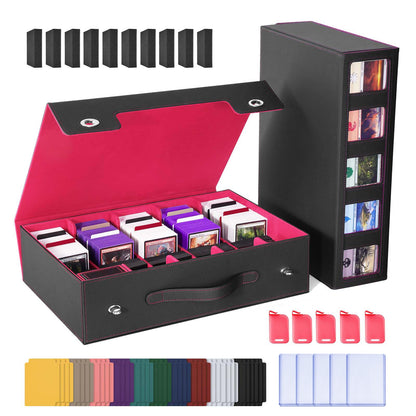 UAONO Trading Card Storage Box Holds 2400+ Cards, Bulk Card Storage