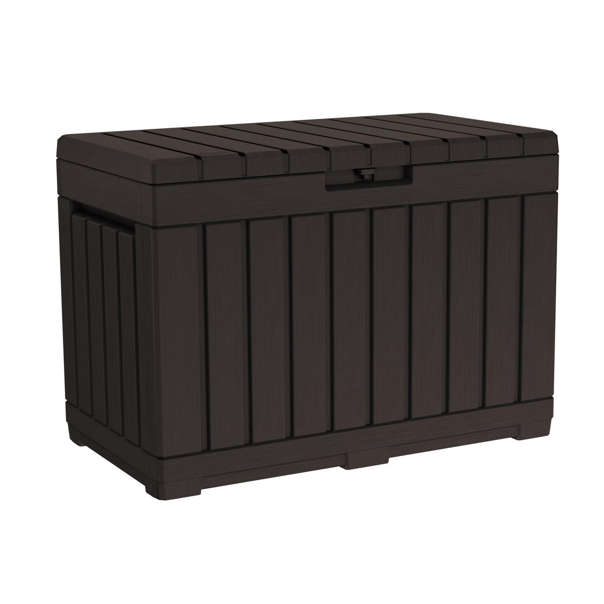 Keter Kentwood 50 Gal Outdoor Storage Box and Patio Side Table