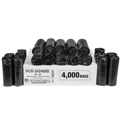 Aluf Plastics 60 Gal Black Trash Bags, 22 Micron (EQ.), 38" x 60" (150 Pk)