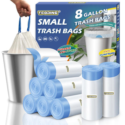 Small Trash Bags 4 Gallon Drawstring,1.1 Mil,Unscented,120 Count