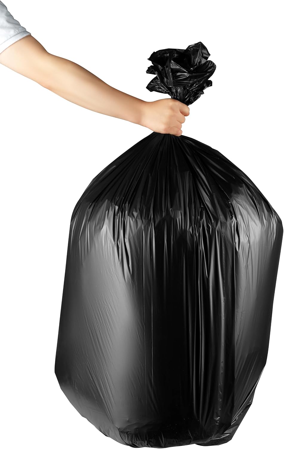 55-60 Gallon Trash Bags Heavy Duty, Bulk 150 Pack Large Black, Made in USA