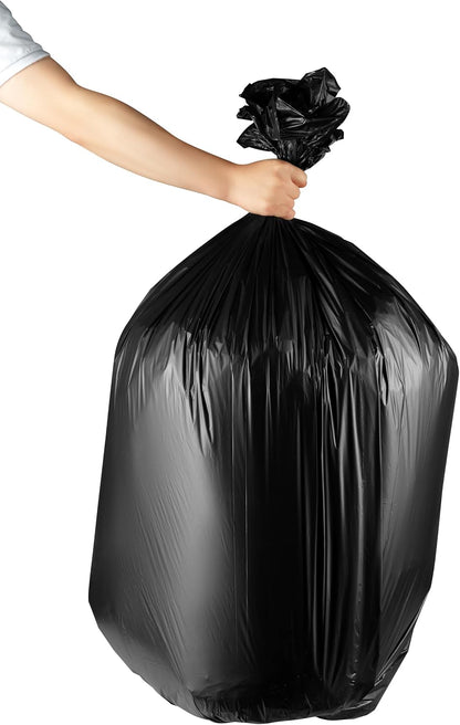 55-60 Gallon Trash Bags Heavy Duty, Bulk 150 Pack Large Black, Made in USA