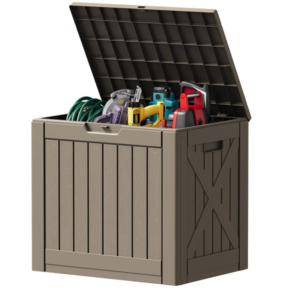 Devoko 78 Gallon Deck Box, Waterproof Resin Outdoor Storage Box