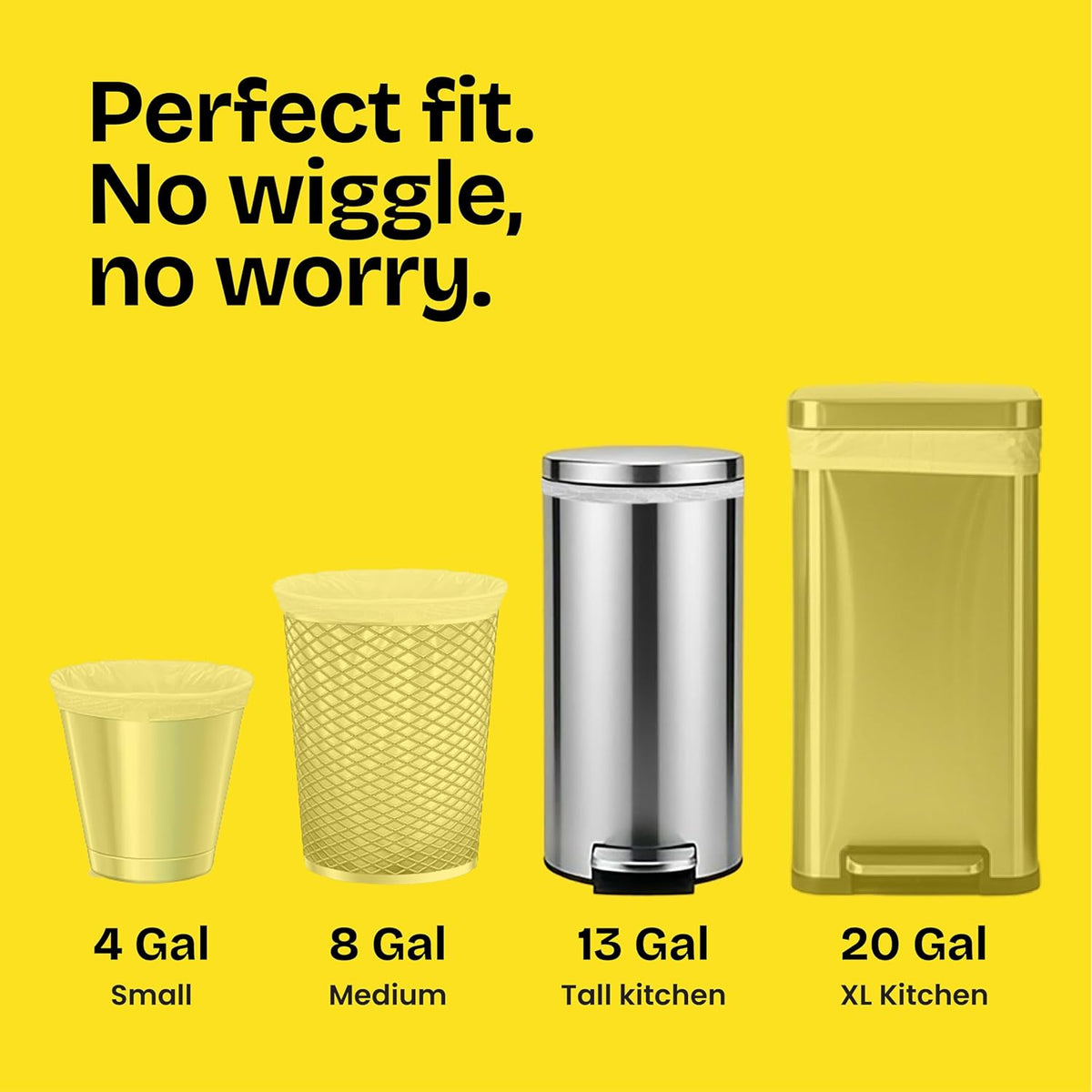 Glad ForceFlex Tall Kitchen Trash Bags, 13 Gallon, Fragrance Free, 110 Count (Package May Vary)