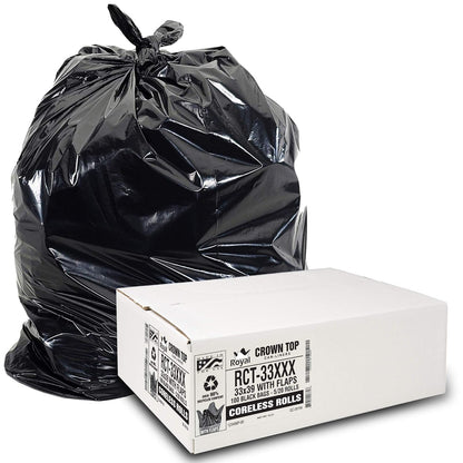 Aluf Plastics 55 Gallon Trash Bags Heavy Duty - (Huge) - 2.0 MIL Thick (equiv) - 38" x 58" - Garbage Bags for Toter, Contractors, Lawn, Leaf, Yard Waste, Kitchen, Industrial, Black, 50 Pack