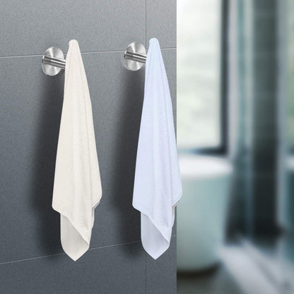 Vuzvuv Brushed Nickel Self Adhesive Stainless Steel Towel Hooks (2-Pack)