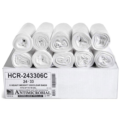 Aluf Plastics 60 Gal Black Trash Bags, 22 Micron (EQ.), 38" x 60" (150 Pk)