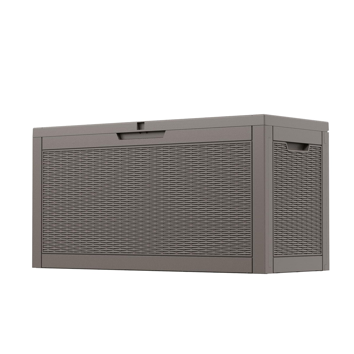 Outdoor Storage Box, Resin Deck Boxes outdoor, Waterproof Storage Box Lockable Lid (Black, 50 Gallon)
