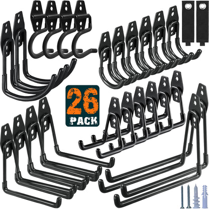 HUPBIPY 12 Pack Garage Hooks Heavy Duty, Wall Mount Ladder Hooks