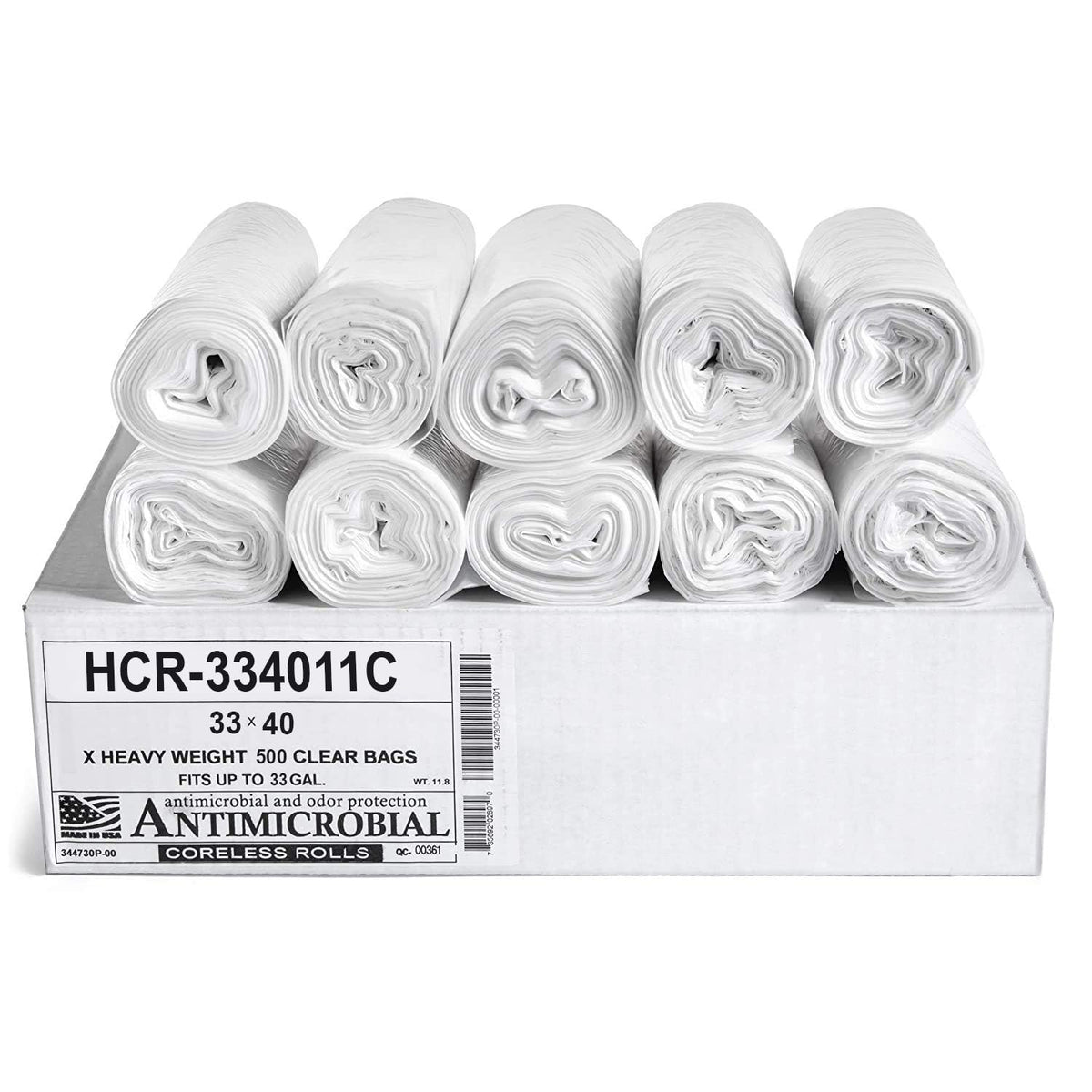 Aluf Plastics 60 Gal Black Trash Bags, 22 Micron (EQ.), 38" x 60" (150 Pk)