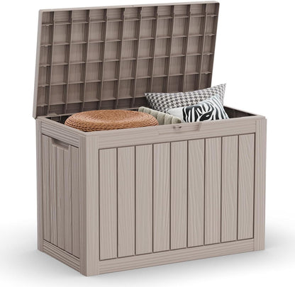 EasyUp 50 Gallon Outdoor Storage Box Waterproof Lockable Deck Boxes