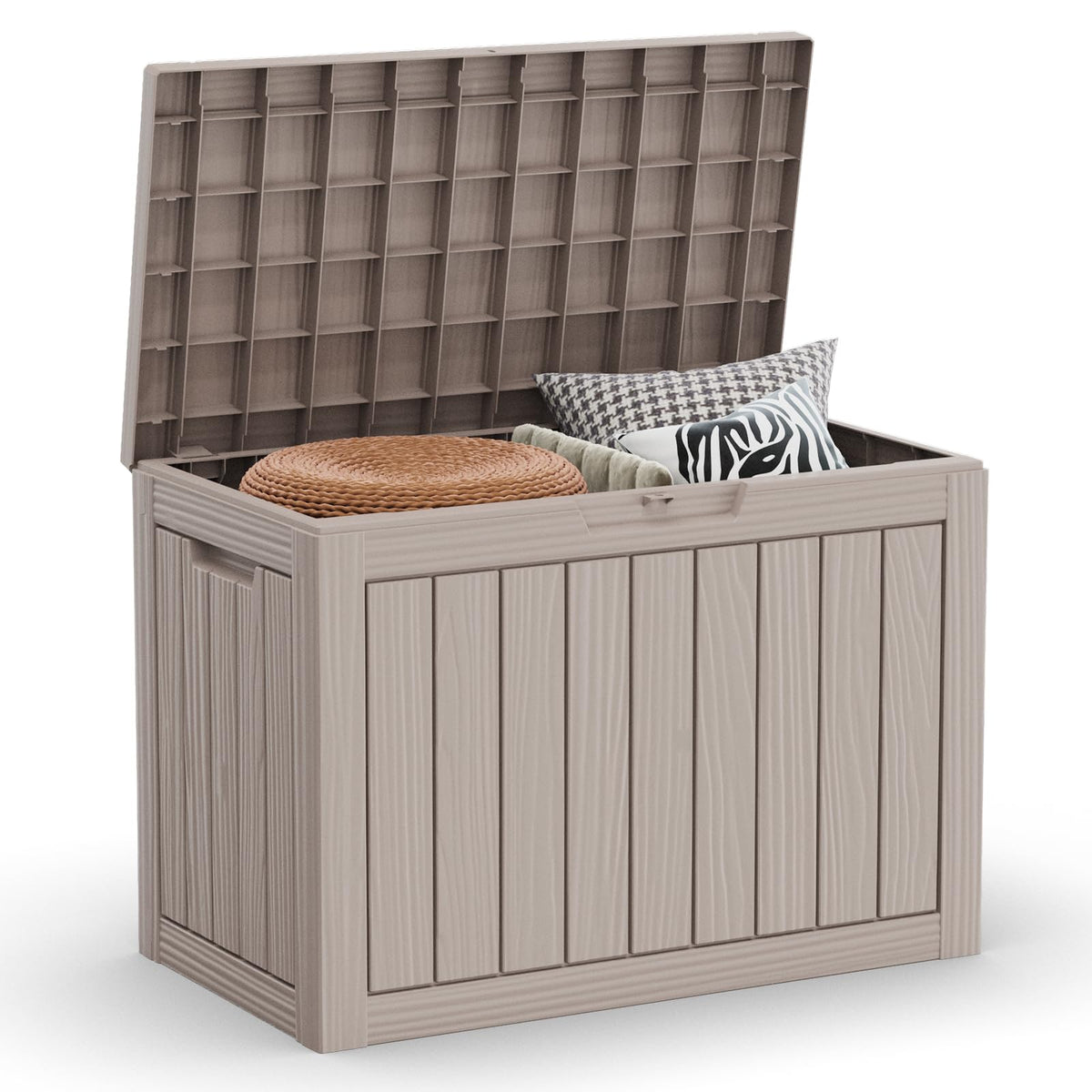EasyUp 50 Gallon Outdoor Storage Box Waterproof Lockable Deck Boxes