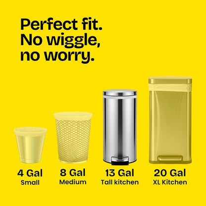 Glad Trash Bags, ForceFlex Tall Garbage Bags, 13 Gallon Grey Trash Bags for Tall Kitchen Trash Can, Fresh Clean with Febreze Freshness to Eliminate Odors, 80 Count (Packaging May Vary)