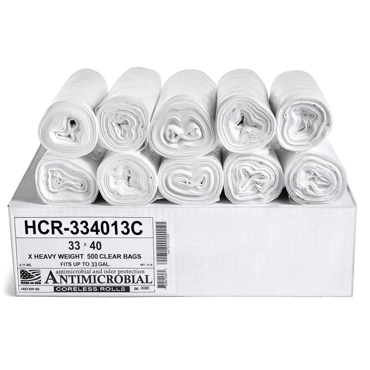 Aluf Plastics 60 Gal Black Trash Bags, 22 Micron (EQ.), 38" x 60" (150 Pk)