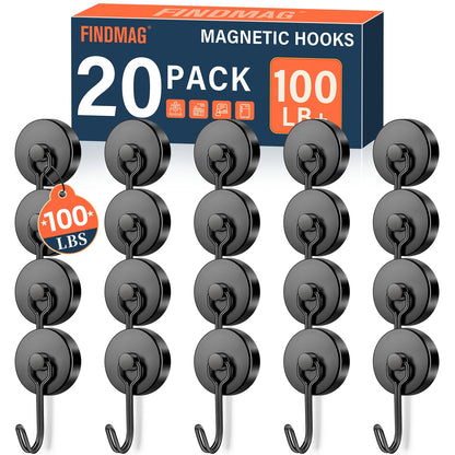 FINDMAG Magnetic Hooks for Cruise Cabins, 6 Pack 30 LB+ Magnet Hooks