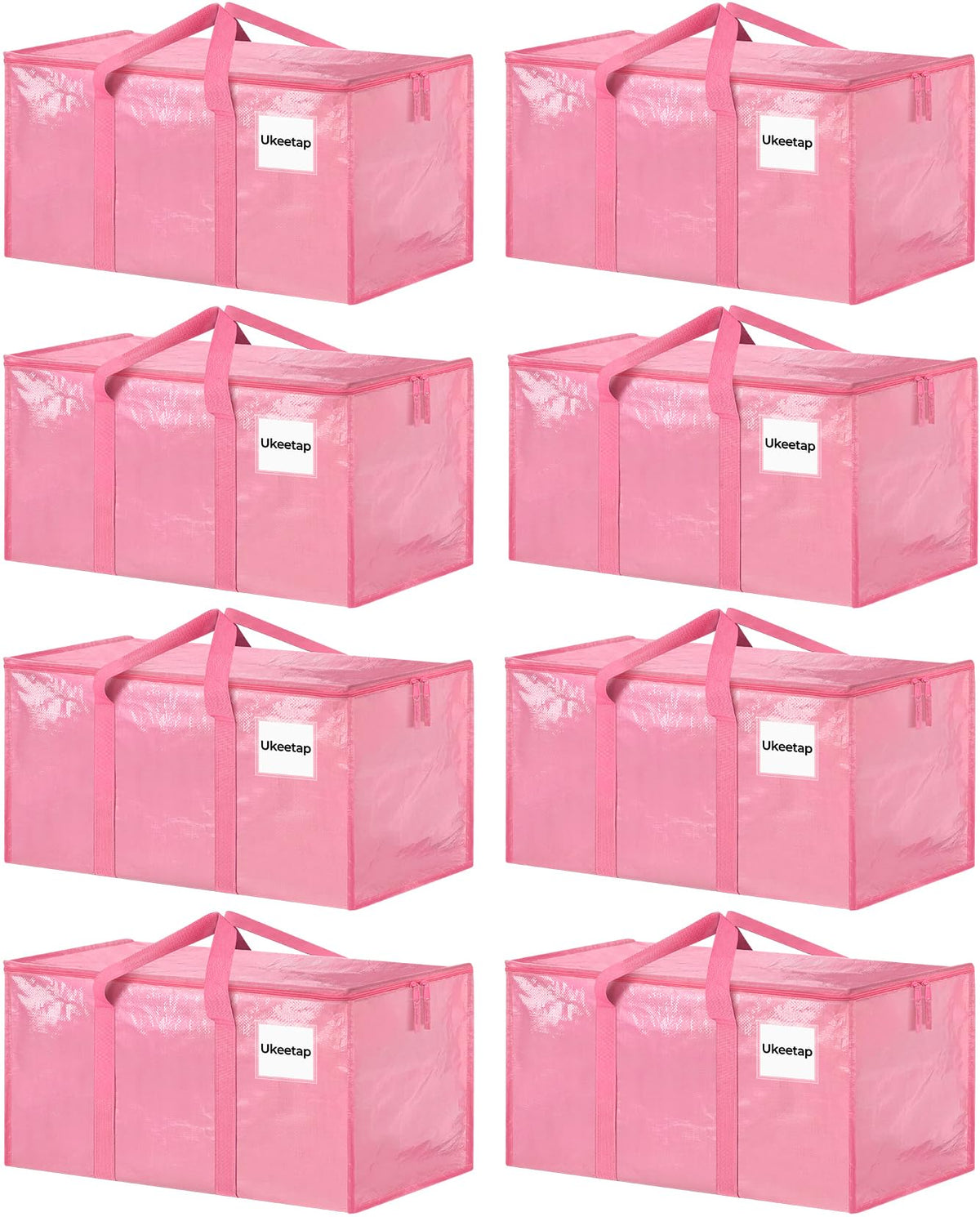 ukeetap 8 Pack Extra Large Clothes Storage Bins with Lids, Clear