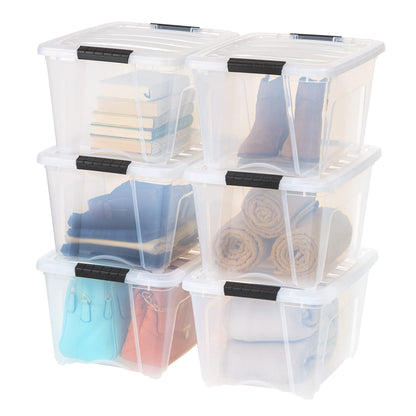 IRIS USA 4-Pack 72 Quart Storage Bins with Lids, Clear