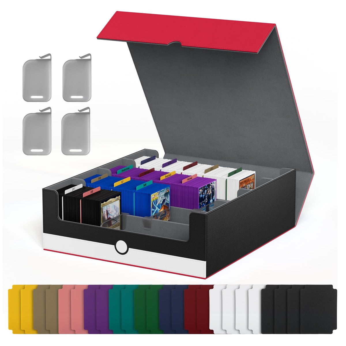 UAONO Trading Card Storage Box Holds 2400+ Cards, Bulk Card Storage