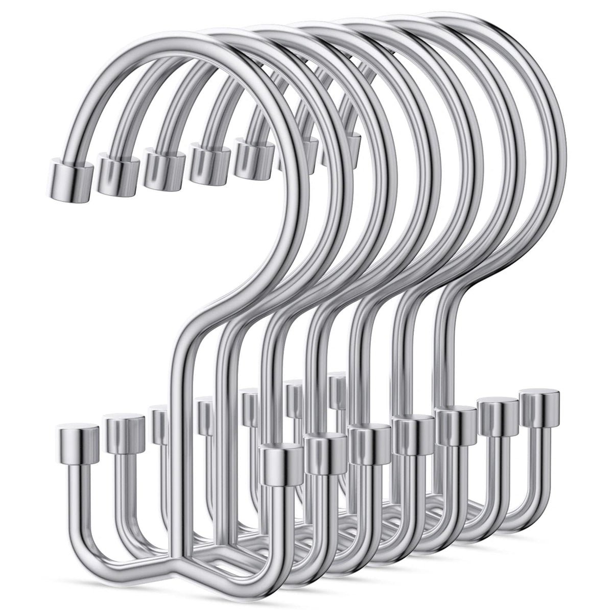 Goowin Shower Curtain Hooks, 12 Pcs Shower Curtain Rings, Durable Rust Proof Black Shower Curtain Hooks, Shower Rings for Curtain, Double Glide Shower Hooks for Shower Curtain Rods, Black