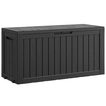 Outdoor Storage Waterproof Deck Box for Patio (45 Gallon, Grey)