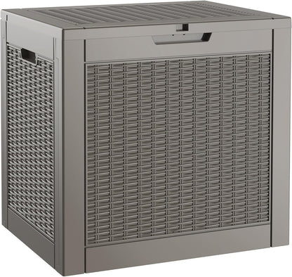 NUNU LAB 35 Gal Outdoor Storage Box Waterproof Lockable,Deck Box,Black