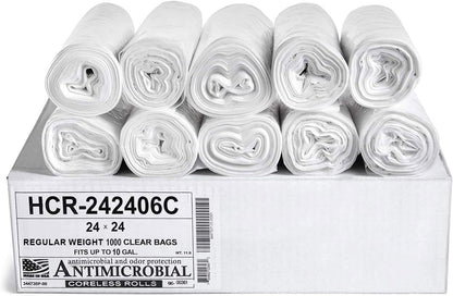 Aluf Plastics 60 Gal Black Trash Bags, 22 Micron (EQ.), 38" x 60" (150 Pk)