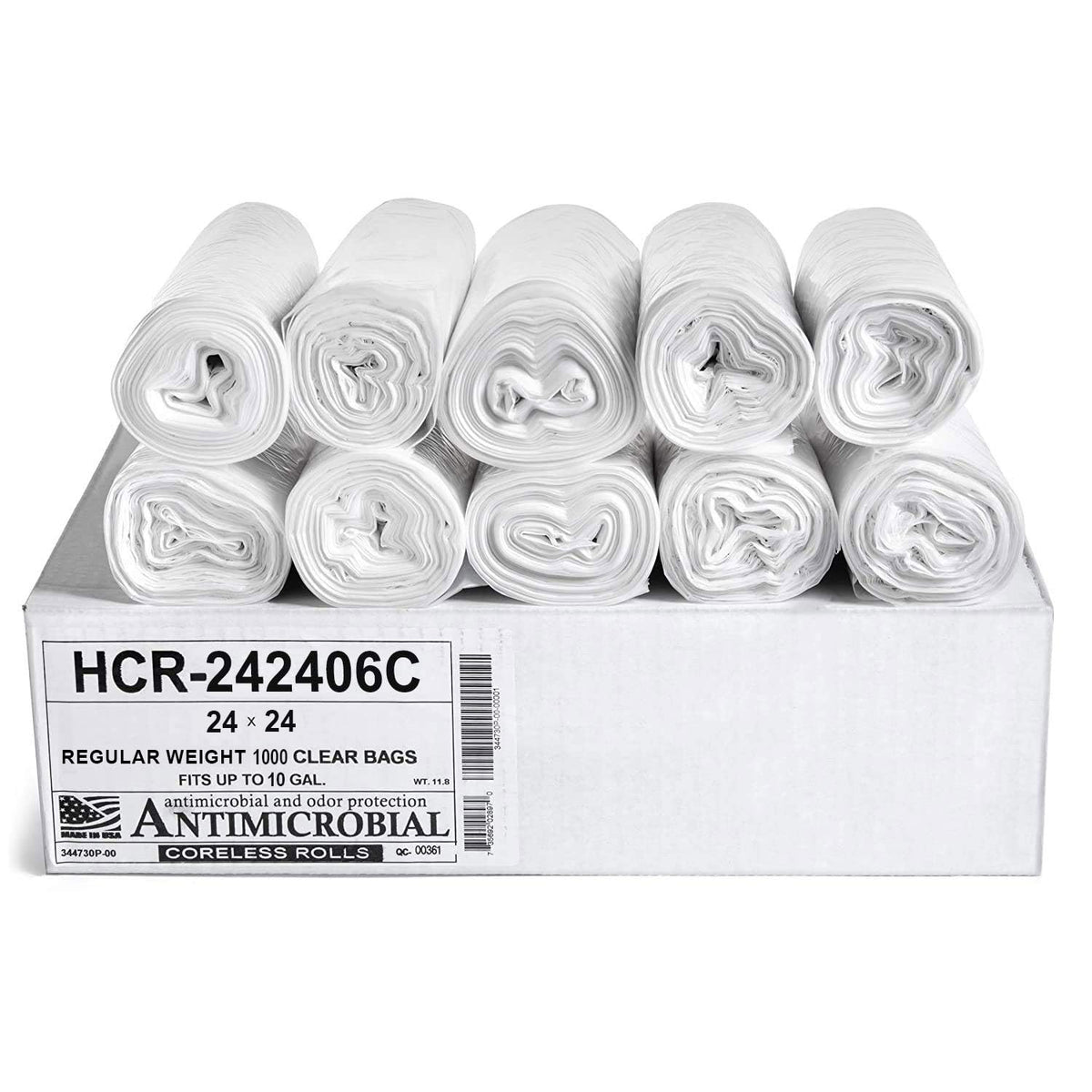 Aluf Plastics 60 Gal Black Trash Bags, 22 Micron (EQ.), 38" x 60" (150 Pk)