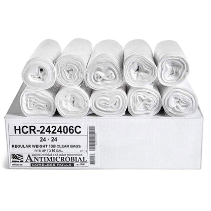Aluf Plastics 60 Gal Black Trash Bags, 22 Micron (EQ.), 38" x 60" (150 Pk)
