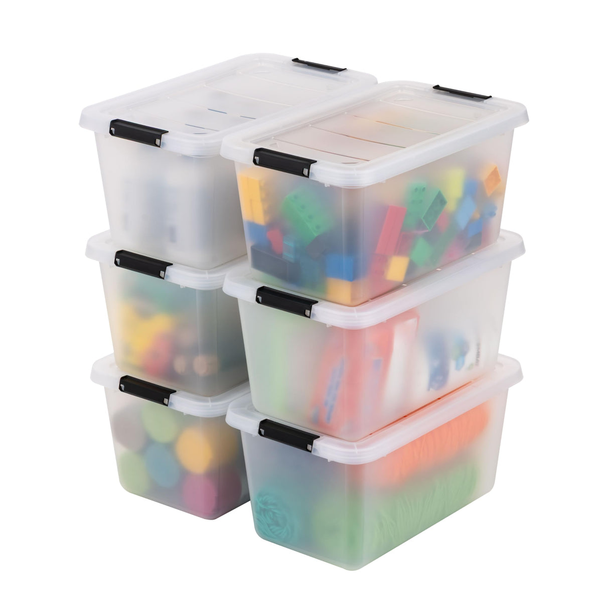 IRIS USA 6-Pack 32.5 Quart Clip Box with Latching Lid