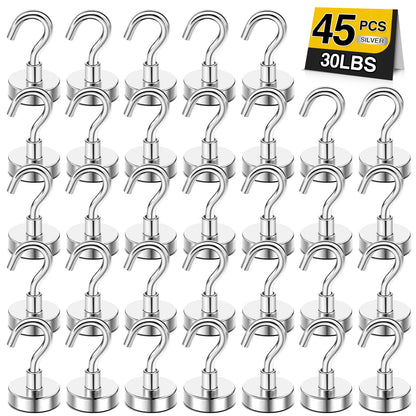 DIYMAG Magnetic Hooks 20pcs 30lbs+ Cruise Essentials 2026 Magnet Hook