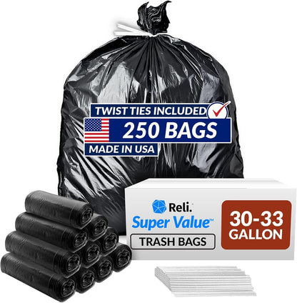 Reli. 30 to 33 Gallon Trash Bags Heavy Duty