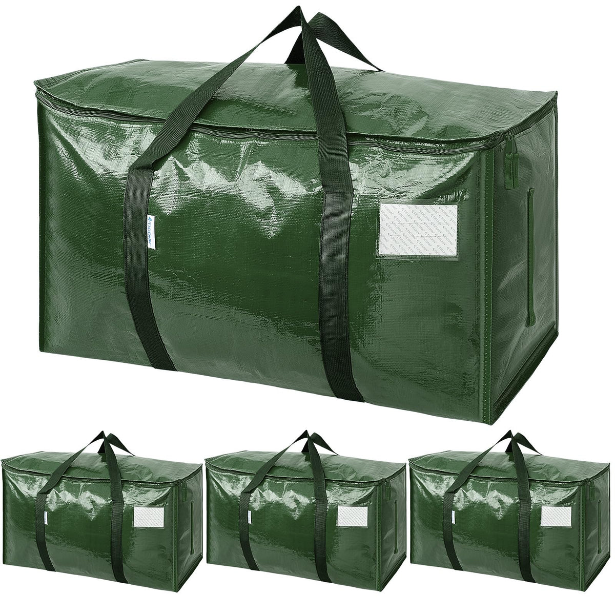 TICONN 6 Pack Extra Large Moving Bags Heavy Duty with Zippers & Carrying Handles, Durable Storage Bags Moving Boxes for Closet Organizers and Storage (6 Pack, Blue)