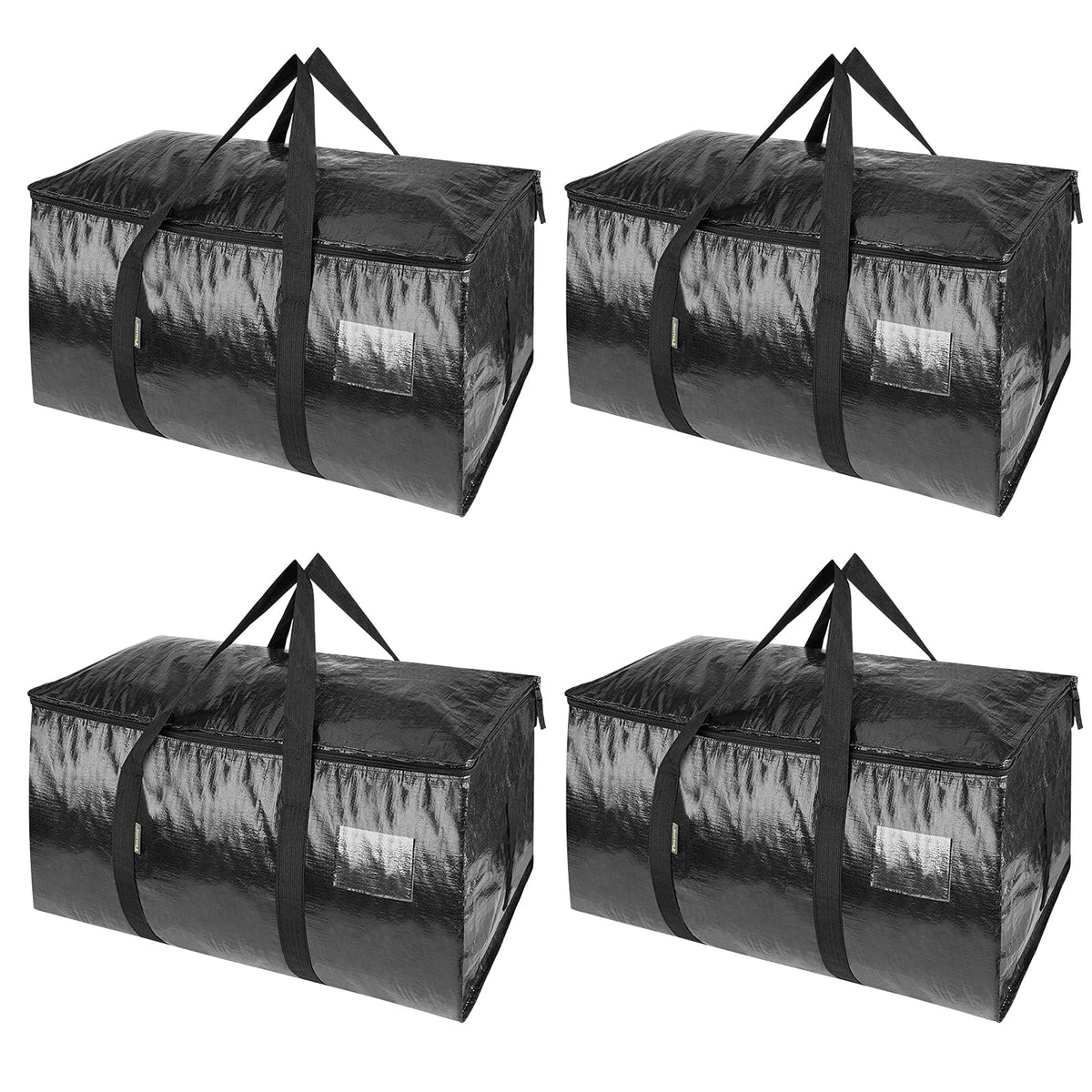 BALEINE 6-Pack Oversized Moving Bags with Reinforced Handles, Heavy-Duty Storage Tote for Clothes, Moving Supplies (Clear, 6-Pack)