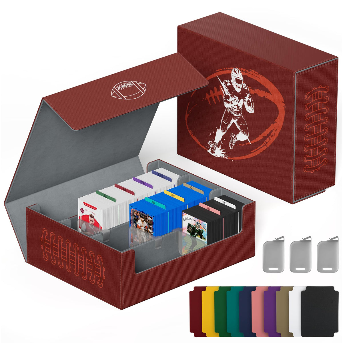 UAONO Trading Card Storage Box Holds 2400+ Cards, Bulk Card Storage